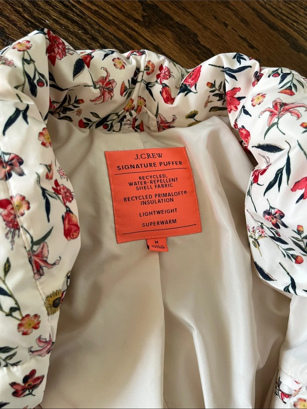 J. Crew Alps puffer jacket with PrimaLoft® in vintage floral - Picture 5 of 11